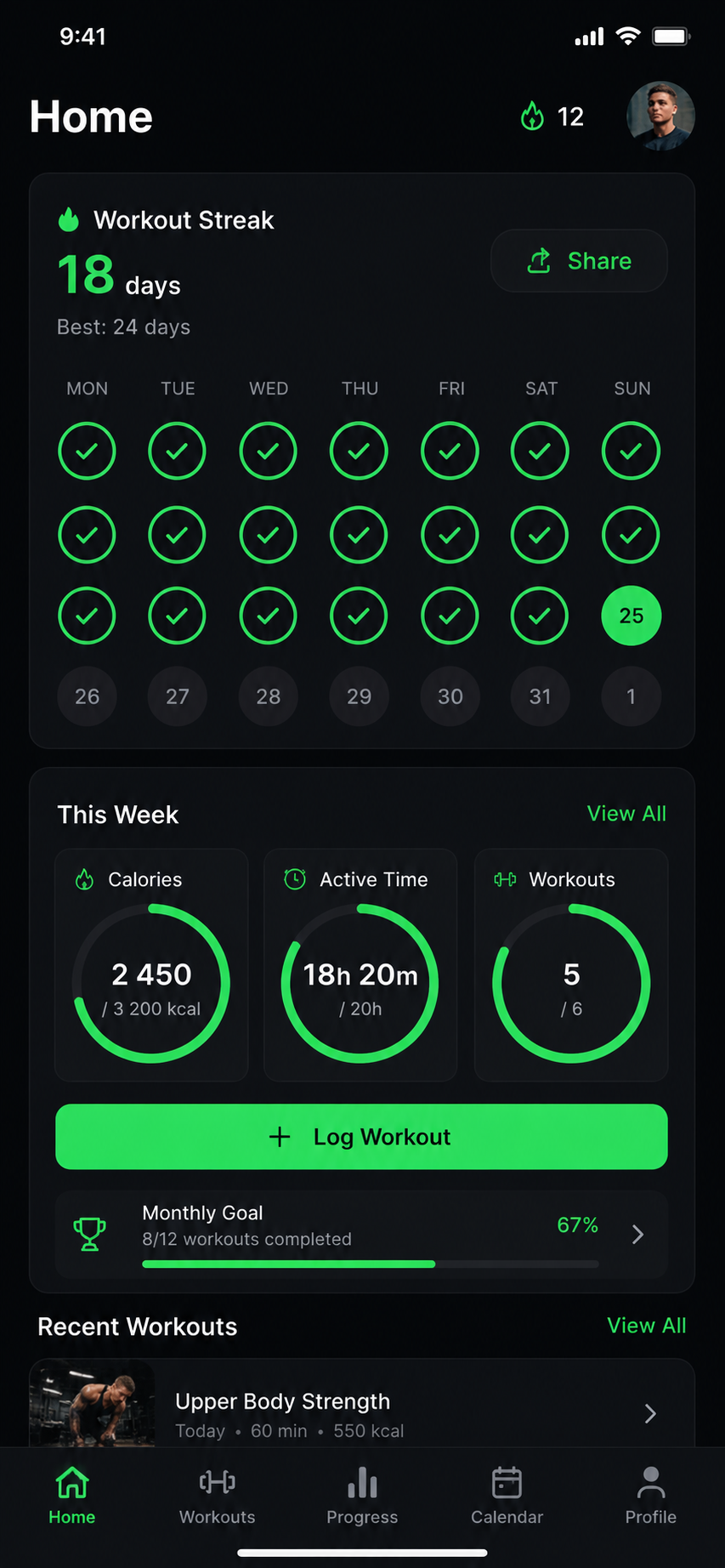 Fitness app growth case study screenshot